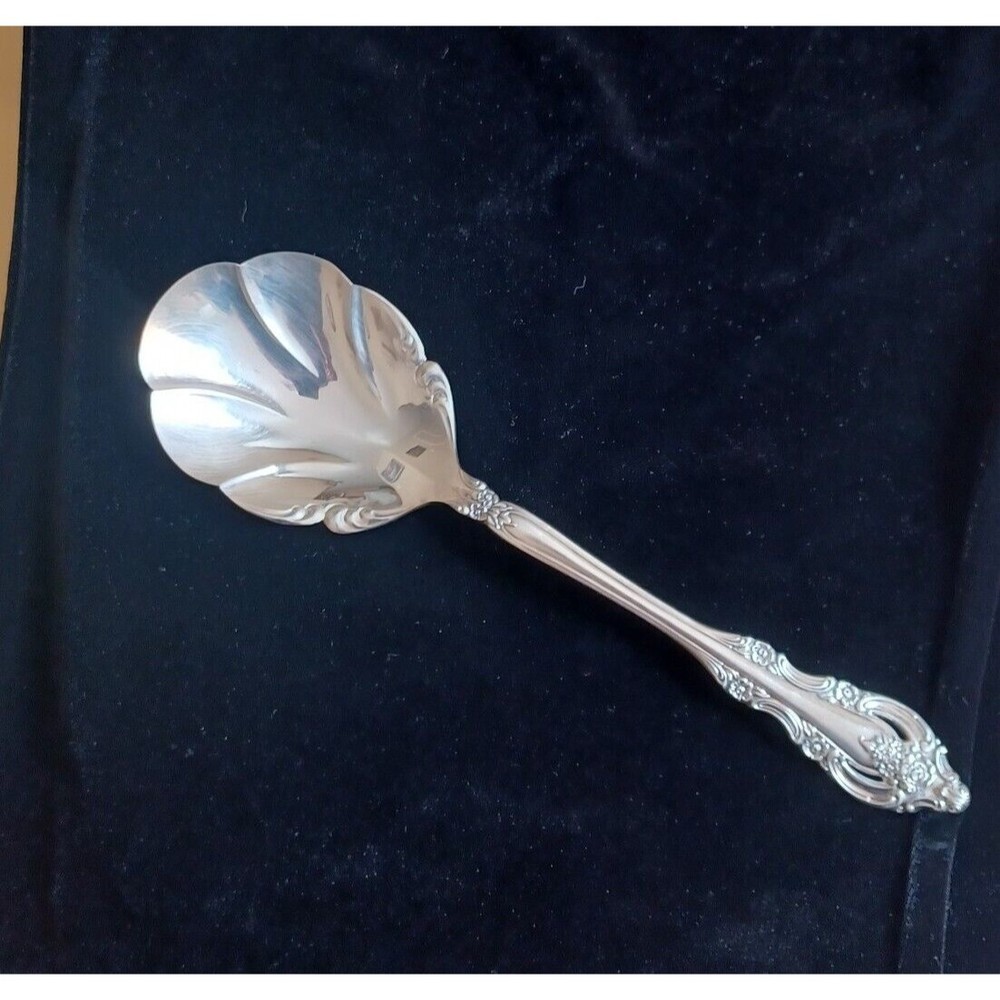 community plate Serving silver spoon